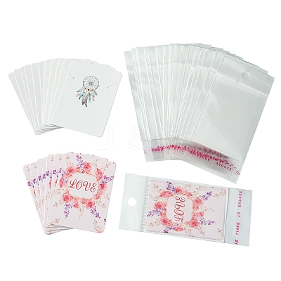 24Pcs 3 Colors Cardboard Necklace Display Cards CDIS-FS0001-07-1