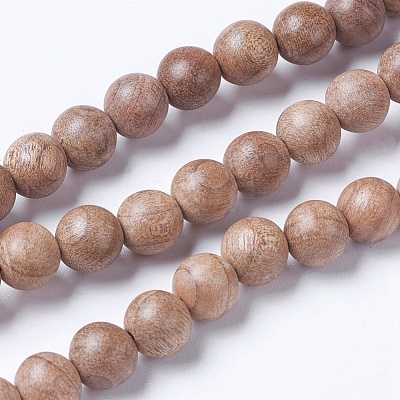 Natural Wood Beads Strands WOOD-J001-02-10mm-1