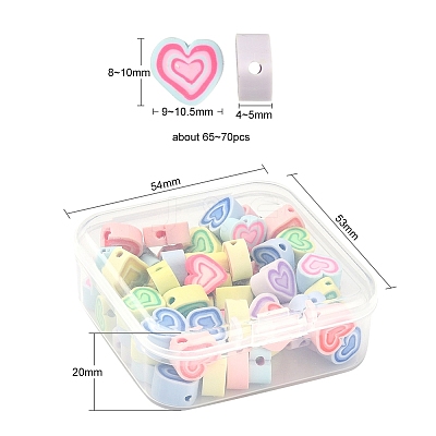 65~70Pcs Handmade Polymer Clay Beads CLAY-YW0001-47-1