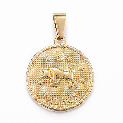 Real 18K Gold Plated 304 Stainless Steel Pendants STAS-H372-01K-1