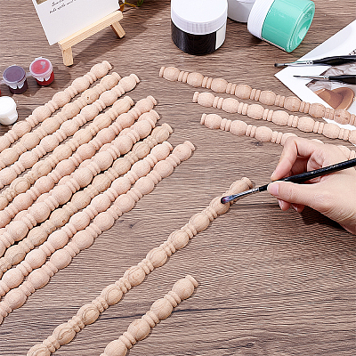 Gourd Wood Carving Waistline Edge Strips for Living Room Background Wall Decorative DIY-WH0622-560B-1