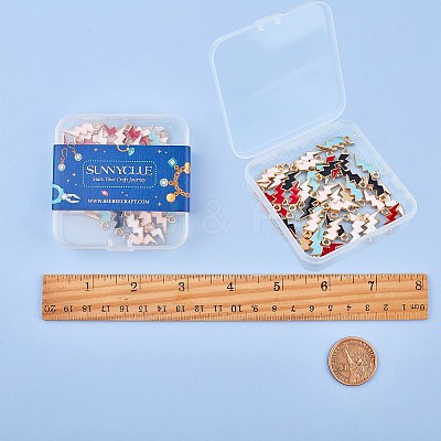 Alloy Enamel Pendants ENAM-SC0001-22G-1