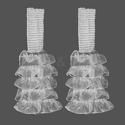 Polyester Ruffle Layered Patchwork Leg Sleeves AJEW-WH20042-75D-1