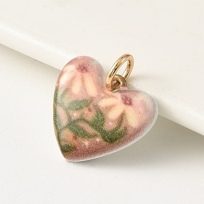 1Pc Brass Enamel Pendants ENAM-YW0009-21E-1