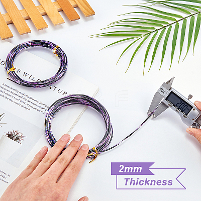 Textured Round Aluminum Craft Wire AW-BC0003-21C-1