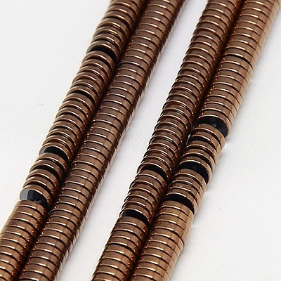 Electroplate Non-magnetic Synthetic Hematite Beads Strands G-J164A-4mm-01-1