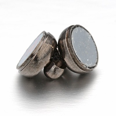 Brass Magnetic Clasps with Loops KK-H361-B-1