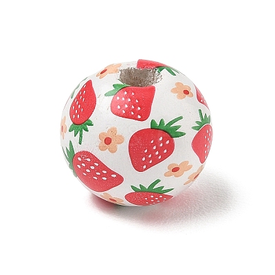 Printed Wood European Beads WD-CBA29C7-03-1