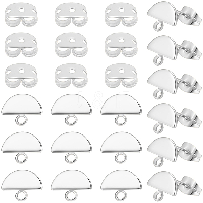 20Pcs Brass Stud Earring Findings KK-BBC0027-57-1