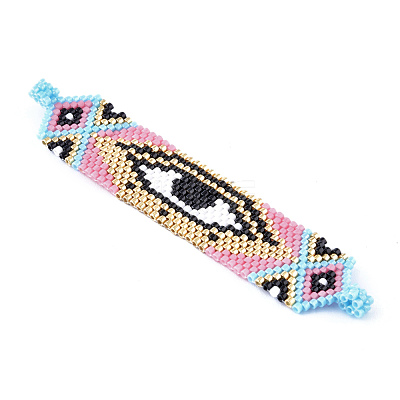 Handmade Seed Beads Links Connectors SEED-I012-21B-1