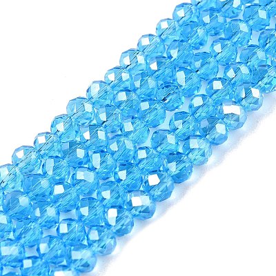 Electroplate Glass Beads Strands EGLA-A044-T3mm-A08-1