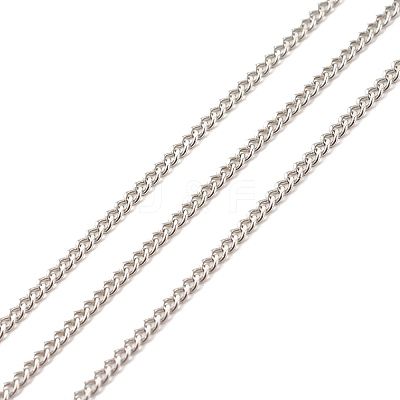 Tarnish Resistant 304 Stainless Steel Curb Chains CHS-E005-02P-1