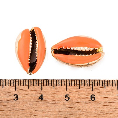 Electroplated Cowrie Shell Beads SSHEL-M023-05E-1