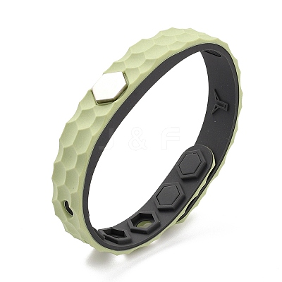 Flat Silicone Cord Bracelets LS-BJEW-F421-01E-1