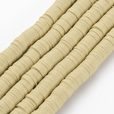 Handmade Polymer Clay Beads Strands CLAY-R089-6mm-117-1