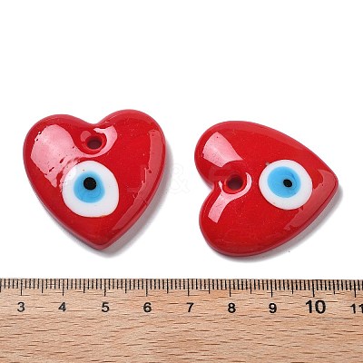 Handmade Evil Eye Lampwork Pendants LAMP-F035-11B-1