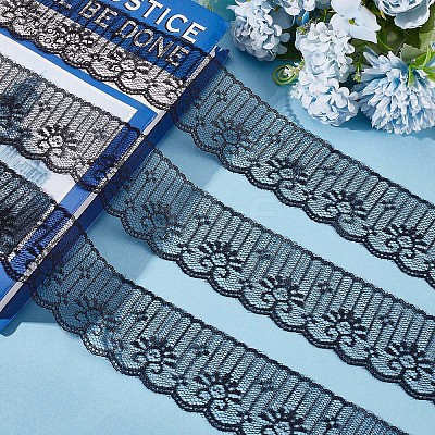 Polyester Lace Trim OCOR-WH0071-035B-1