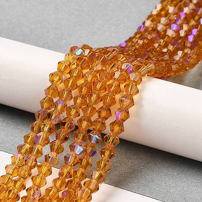 Transparent Electroplate Glass Beads Strands EGLA-A039-T2mm-L28-1