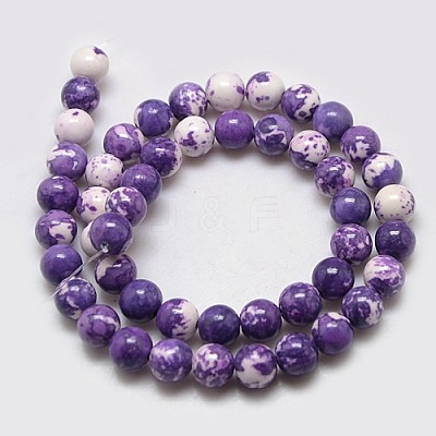 Synthetic Fossil Beads Strands G-L028-8mm-03-1