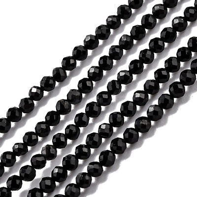 Natural Black Tourmaline Beads Strands G-H266-11B-1