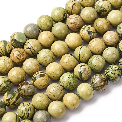 Natural Verdite Stone Beads Strands G-C242-03-8mm-1