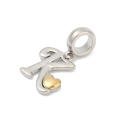 Brass European Dangle Charms LS-KK-Z097-01K-GP-1