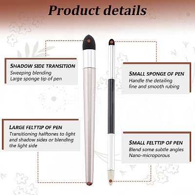 2 Sets 2 Style Plastic & Sponge Pen AJEW-OC0004-87-1