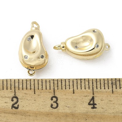 Rack Plating Brass Micro Pave Clear Cubic Zirconia Box Clasps KK-U052-18G-1