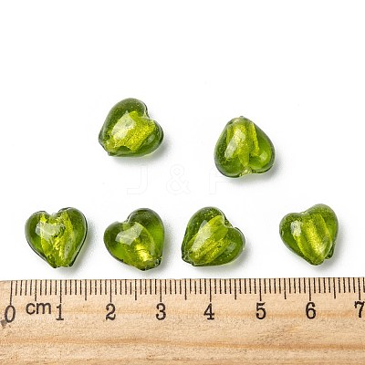 Handmade Silver Foil Glass Beads LS-X-FOIL-R050-12x8mm-7-1
