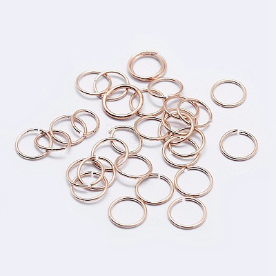 925 Sterling Silver Open Jump Rings STER-F036-02RG-0.9x5mm-1