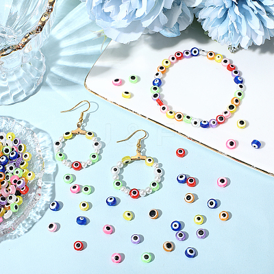 300Pcs Opaque Resin Beads RESI-PA0001-11-1
