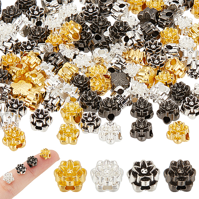 120Pcs 4 Colors Tibetan Style Alloy Beads FIND-ME0003-27-1
