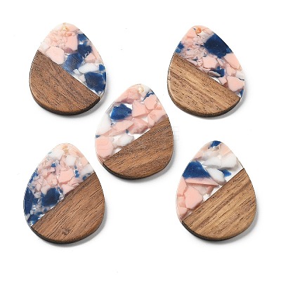 Resin and Walnut Pendants FIND-R051-04E-1