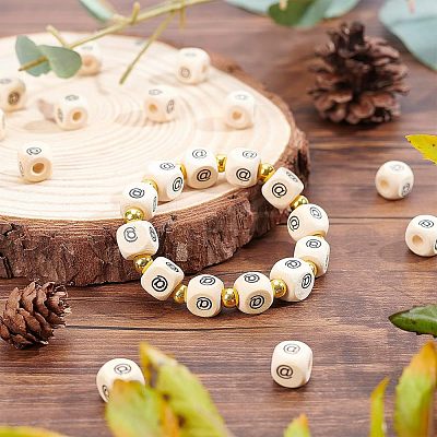 Maple Natural Wood European Beads WOOD-FH0001-41-1