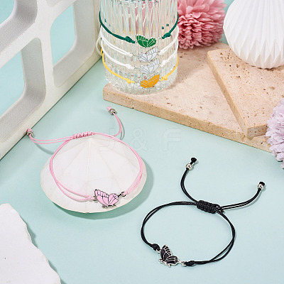 3 Sets 6Pcs 3 Styles Alloy Enamel Link Bracelets BJEW-TA0001-22-1
