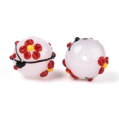 Handmade Lampwork Enamel Beads LAMP-T023-23K-1