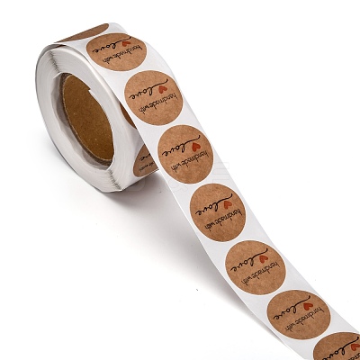 Self-Adhesive Kraft Paper Gift Tag Stickers DIY-G013-A01-1