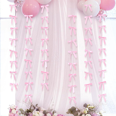 6Pcs Polyester Bowknot Hanging Streamer AJEW-SP0002-71B-1