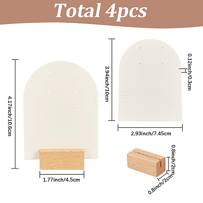 4 Bags Arch Shaped Acrylic Couple Earring Display Stands EDIS-SC0001-15A-1
