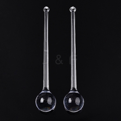 Transparent Acrylic Pendants TACR-T028-24A-1