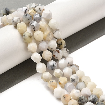 Natural White African Opal Beads Strands G-K382-A13-02-1