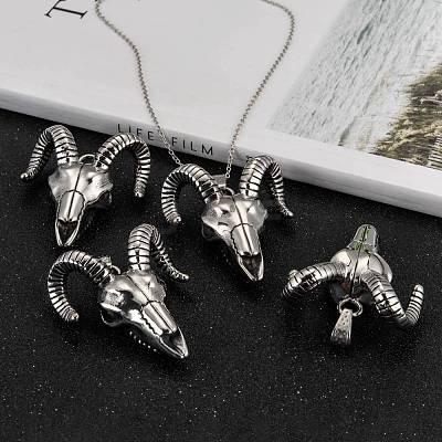 Cattle Skull 304 Stainless Steel Big Pendants STAS-M206-100AS-1