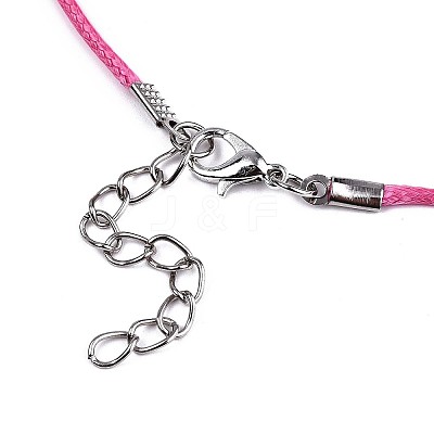 Waxed Cotton Cord Necklace Making LS-MAK-S034-010-1