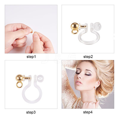 Plastic Clip-on Earring Findings KY-P007-H01-1
