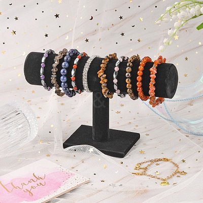 Velvet T-Bar Bracelet Display Stands X-BDIS-WH0003-04A-1
