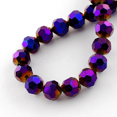Electroplate Glass Bead Strands EGLA-R042-8mm-02-1