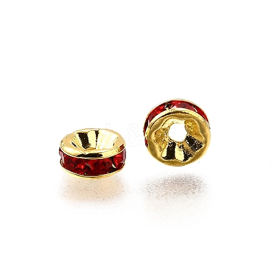 Brass Rhinestone Spacer Beads RB-A014-Z6mm-21G-1