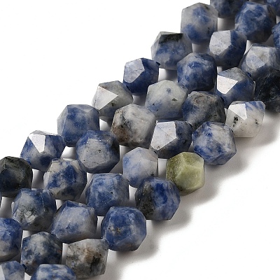 Natural Blue Spot Stone Beads Strands G-K382-A12-02-1