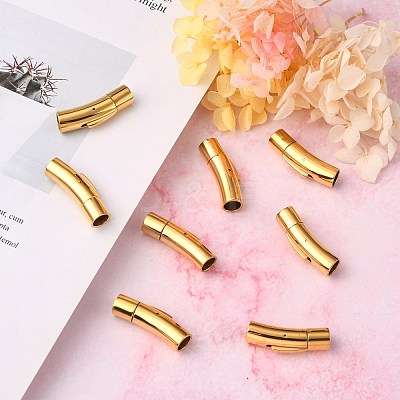 304 Stainless Steel Bayonet Clasps X-STAS-I013-6mm-G-1