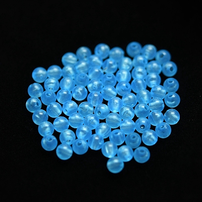 Luminous Transparent Plastic Beads KY-WH0048-20B-05-1